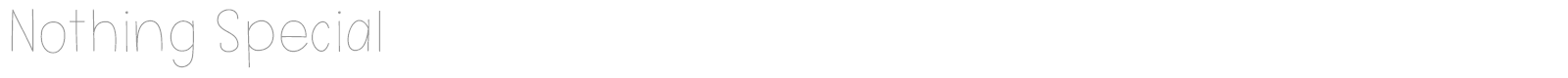 Nothing Special font preview
